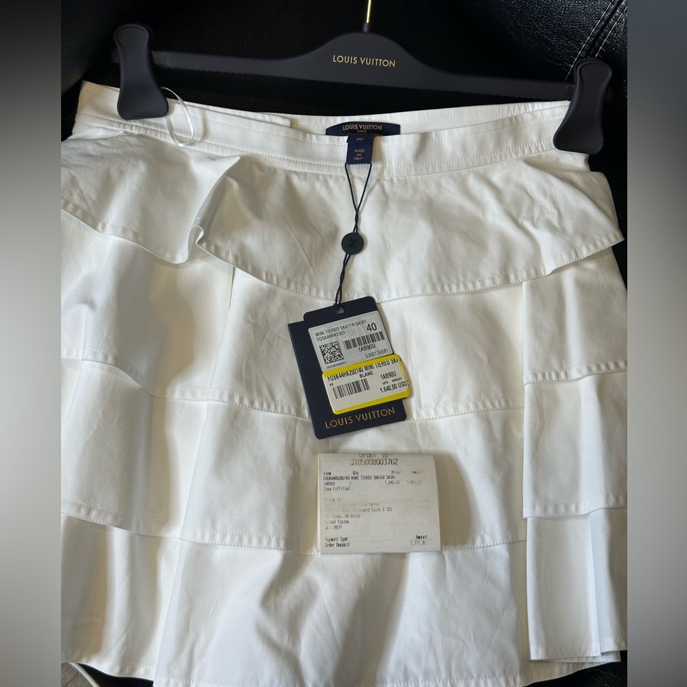Louis Vuitton Ivory Tiered Skirt